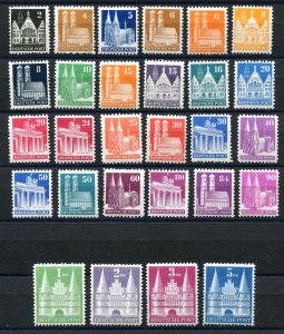 GERMANY AMERICAN BRITISH OCCUPATION BUILDINGS SET 1948 SCOTT 634-661 PERFECT MNH