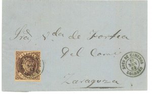 P2893 - SPAIN EDIFIL 58, FROM SOTO DE CAMERAS (LOGRONO) 1863-