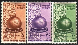 Libya. 1955. 46-48. Arab Postal Union. MLH.