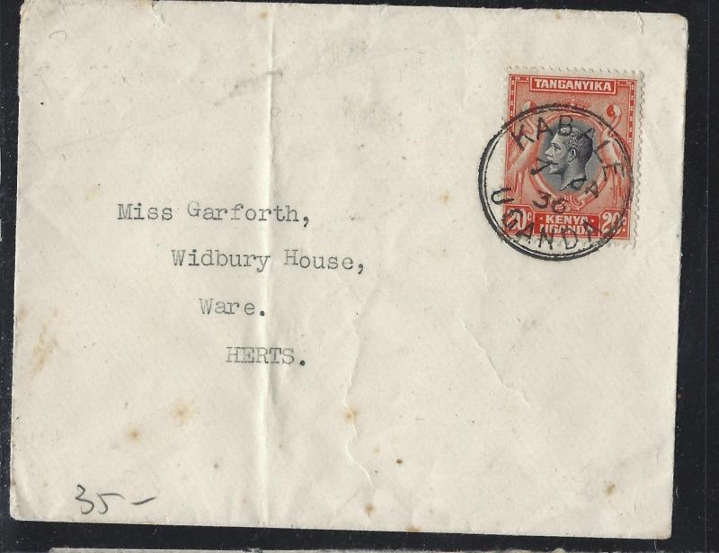 KENYA.UGANDA, TANGANYIKA (P0302B)1936 KGV 20C KIBALE TO ENGLAND