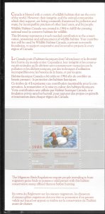 Canada Just Fun Covers #FWH2 MNH 1986 Wildlife Conservation Booklet (my2925)