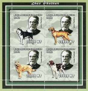 Mozambique - Pasteur & Dogs on Stamps - 4 Stamp  Sheet - 1617