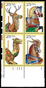 PCBstamps   US #2390/2393 PB  $1.00(4x25c)Carousel, MNH, (PB-3h)