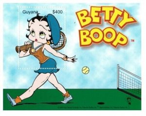 Guyana 2000 - Betty Boop - Tennis - Souvenir Stamp Sheet - Scott #3546 - MNH