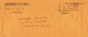 United States A.P.O.'s Department of the Army Penalty 1949 U.S. Army Postal S...
