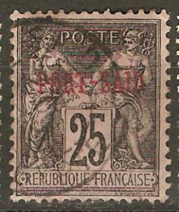 France Off Egypt Pt Said 9 Mi 9 Used VF 1899 SCV $5.00