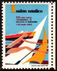 1963 Spain Poster Stamp 31st Official Nautical Fair International Exhibition