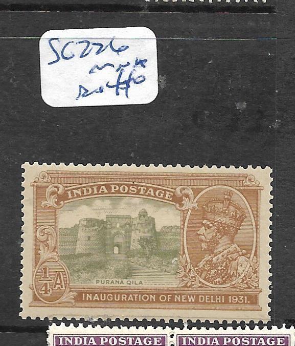 INDIA (P0707B) KGV  NEW DELHI 1/4A  SG 226   MNH