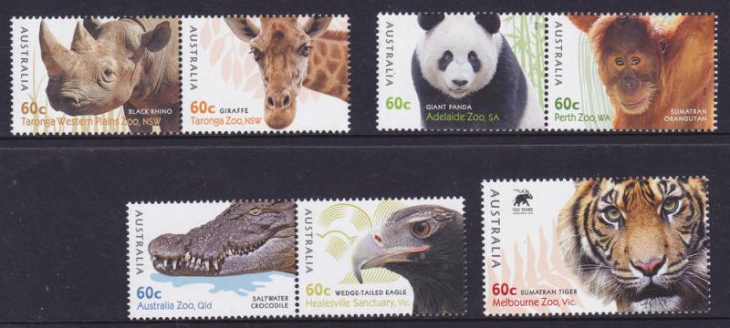 Australia 2012 \Australian Zoos\ Set x5 - Mint NH