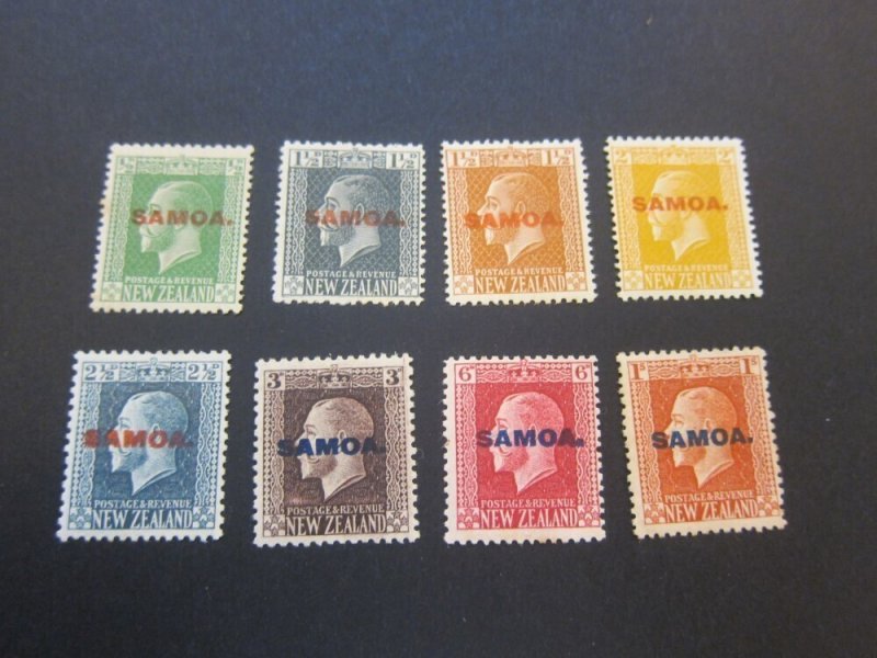 Samoa 1916 Sc 127-30,132-35 MH