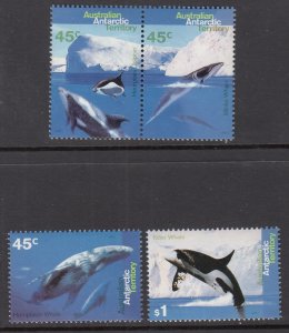 Australian Antarctic Territory L94-L97 Whales MNH VF