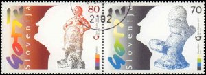 Slovenia #308a, Complete Set, Pair, 1997, Used, CTO