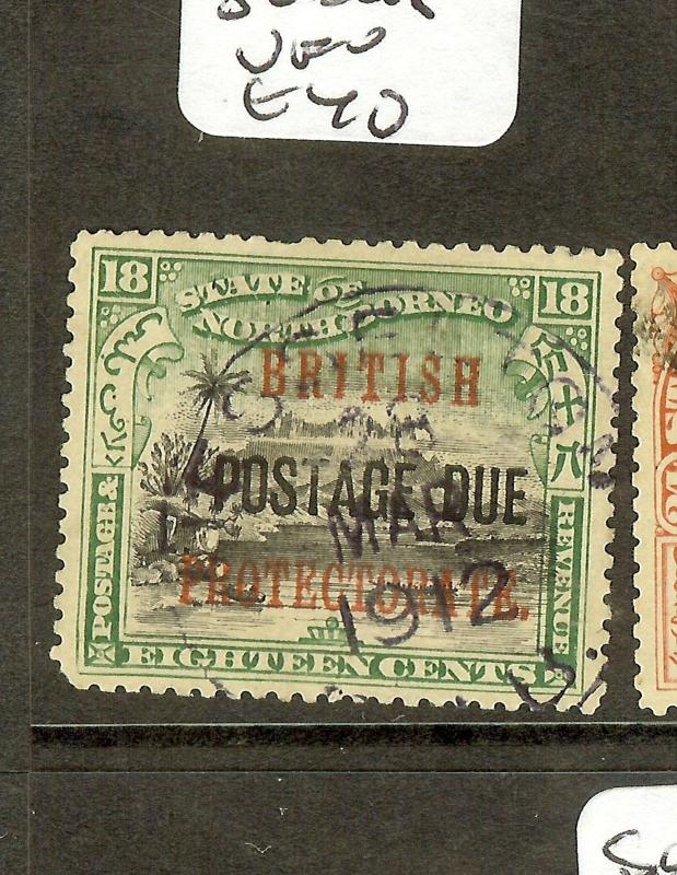 NORTH BORNEO (P2312B) POSTAGE DUE 18C MOUNTAIN  BP SGD48   VFU