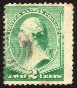 1887, US 2c, Washington, Used, Sc 213