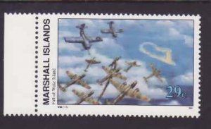 Marshall Islands-Sc#296- id7-unused NH-Wake Island-WWII-1991-2-