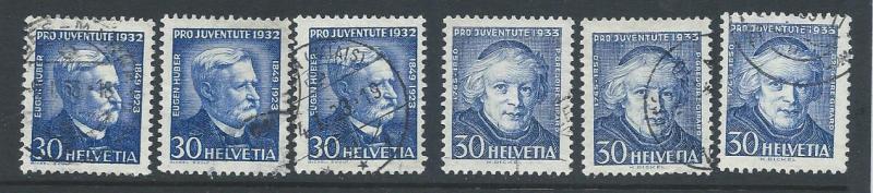 Switzerland B64, B68 used x 3.  2018 CV $75.00