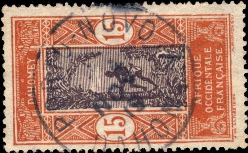 DAHOMEY - 1919 - CAD SIMPLE CERCLE PORTO NOVO / DAHOMEY SUR N°48