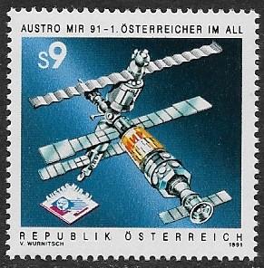 Austria - # 1547 - Space Mission Mir - MNH