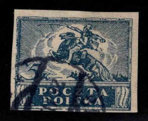 Poland Scott 120 Used imperforate stamp