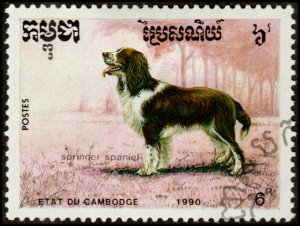 Cambodia 1052 - Cto - 6r Springer Spaniel (1990)