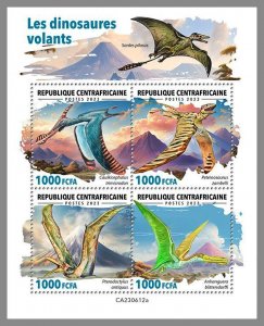 CENTRALAFRICA 2023 MNH Flying Dinosaurs M/S #612a