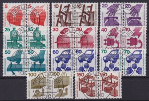 Berlin 1971 Mi#402-411 Pairs used CV€70.00 (BN1126)