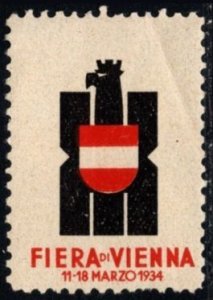 1934 Austria Poster Stamp Vienna Fair March 11-18