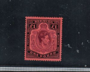 Bermuda SG #121ce Very Fine Never Hinged Broken Lower Right Scroll