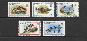 BIRDS - TURKS & CAICOS  #425-429  MNH