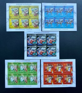 Stamps Full Set in Sheets Olympic Games Athens 2004 Central Africa Perf.-