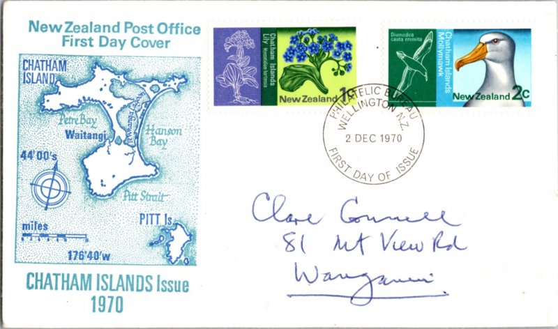 New Zealand, Worldwide First Day Cover, Birds, Flowers