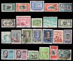 Bolivia ~ 23 Different Stamps ~ MX