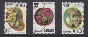 NETHERLANDS ANTILLES, 1983 Flowers set of 3, used.