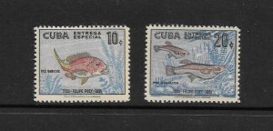 FISH - CUBA #E26-27   MNH & MLH