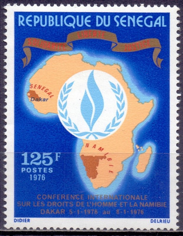 Senegal. 1976. 579. Human rights. MNH.