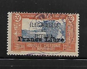 WALLIS & FUTUNA ISLANDS, 111, USED, FRANCE LIBRE, OVERPRINTED