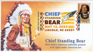 23-115, 2023, Chief Standing Bear, First Day Cover, Digital Color Postmark, Ponc