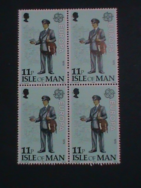 ​ISLE OF MAN-1979 SC#153-EUROPA- CONTEMPORARY MAILMAN  -MNH BLOCK OF 4-VF