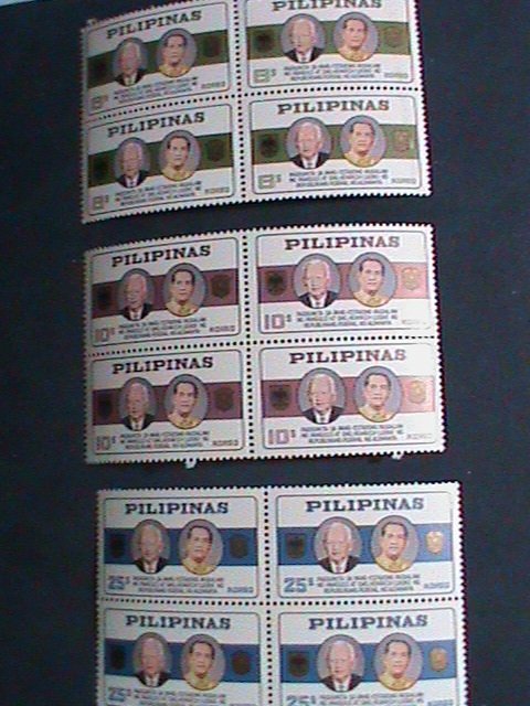​PHILIPPINES-1965-SC#919-21-VISIT- PRESIDENT HEINRICH LUBKE-GERMANY-MNH BLOCK