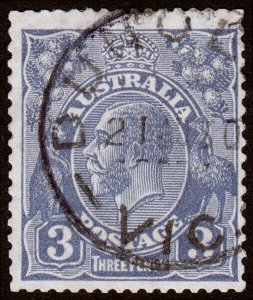 Australia Scott 72, Die II, Ultramarine (1929) Used F, CV $5.00 M