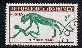 Dahomey Scott # J30, used
