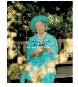 Turks and Caicos 1995 - Queen Mother 95th - Souvenir Stamps Sheet Scott 1168 MNH