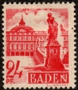 Germany - Baden 5N8 - Mint-H - 24pf Rastatt Castle (1947)