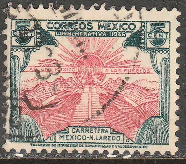 MEXICO 725, 5¢ HIGHWAY INAUGURATION. USED. F-VF. (577)