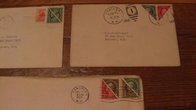 USA Bisect cover collection Qtt 5 single / Pair / Postage due - Year 1926-1927