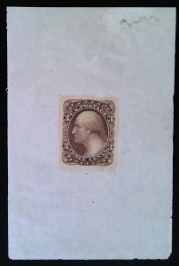 Scott #184E-5b - 3c Violet Brown - Washington - Die on proof paper - 1903