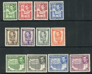 SOMALILAND PROTECTORATE-1938  A mounted mint set of 12 Sg 93-104