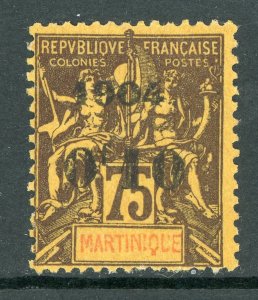 Martinique   1904 French Colony 10¢/75¢ Deep Violet Scott # 58 Mint E54