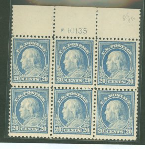 United States #515  Plate Block