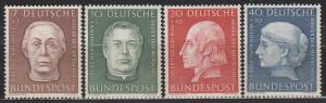 Germany - 1954 Famous German Sc# B338/B341 MNH - (1285)